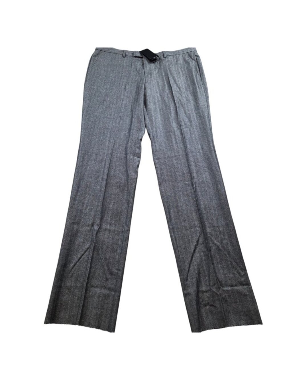 Hugo Boss Pants Mens 40 Gray Wool Silk Blend Striped Trousers Unhemmed Tags